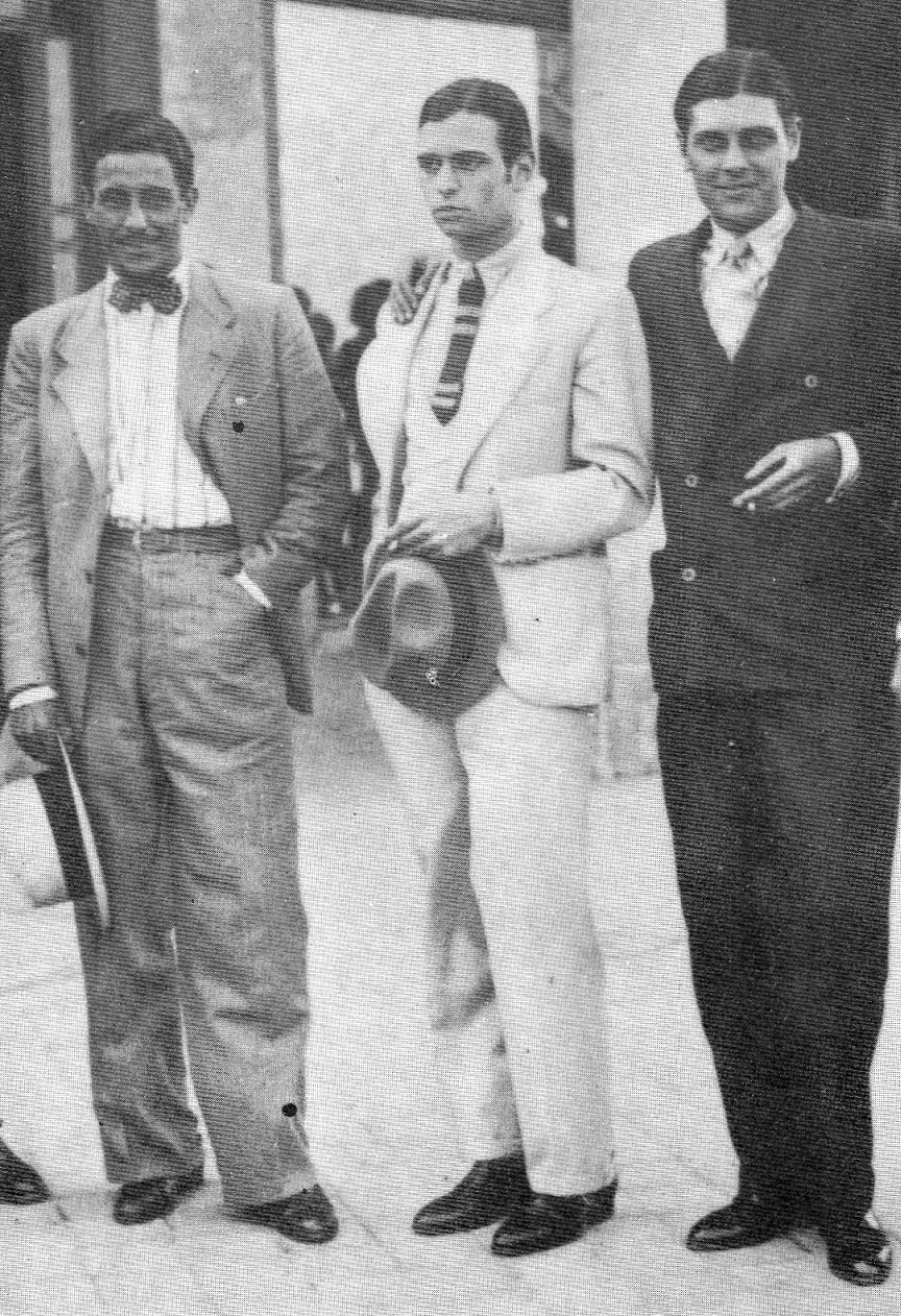 Desde la izquierda, Alberto Pugliese (hermano de Osvaldo y autor de joyas como El reamate), Alfredo Gobbi y su gran cómplice musical y amigo, el fundamental pianista Orlando Goñi. 