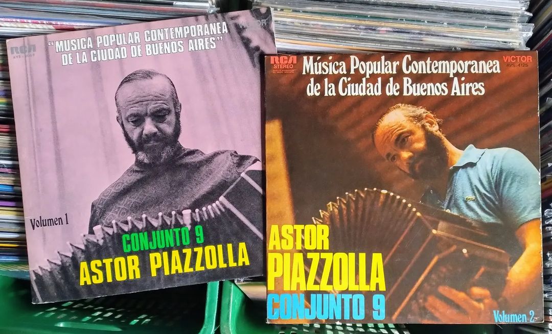 Cubiertas de los dos discos que Piazzolla editó con su legendario Conjunto 9: el Volumen 1, en 1971, y el Volumen 2, un año más tarde. Cubiertas de los dos discos que Piazzolla editó con su legendario Conjunto 9: el Volumen 1, en 1971, y el Volumen 2, un año más tarde.